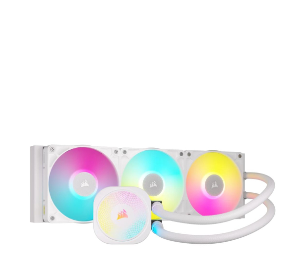 CORSAIR iCUE LINK TITAN 360 RX RGB White 3x120mm - 1300119 - zdjęcie